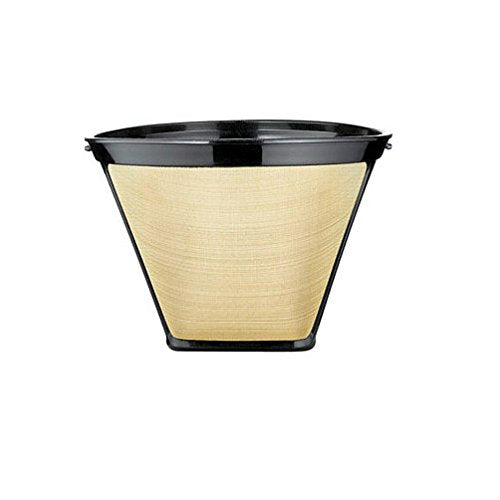 Gold Tone Stainless Steel Mesh 12 Cup Coffee Filter X7084