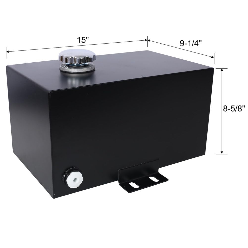 5-Gallon Hydraulic Reservoir Tank, 14-Gauge Steel, Black Powder-Coated H2541