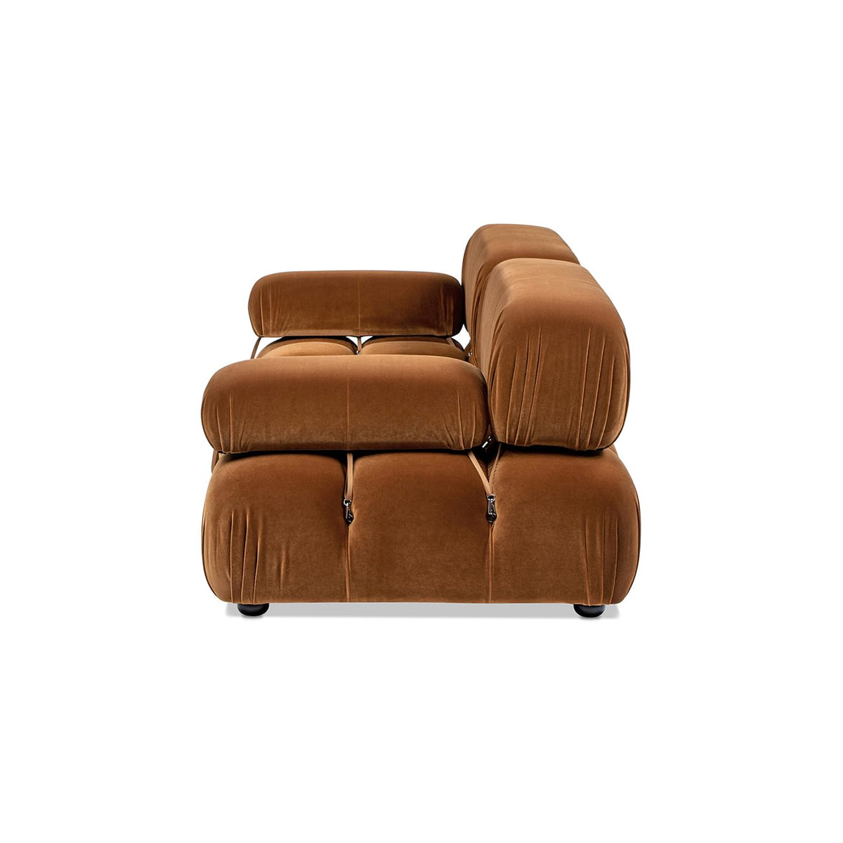 Burnt Orange Performance Velvet 2-Piece Loveseat Sofa N9618