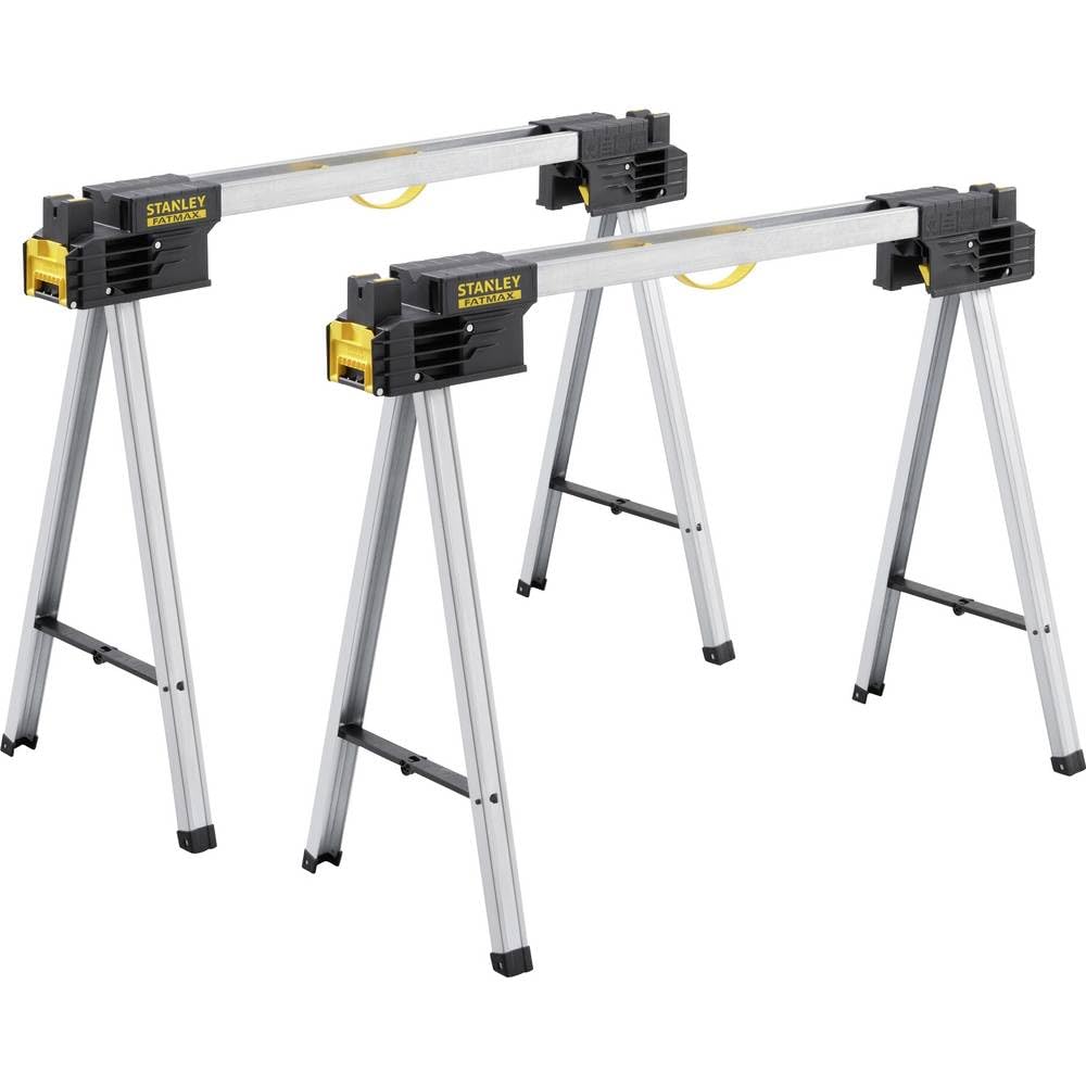 Folding Metal Sawhorse Pair 900kg Load Capacity X508326