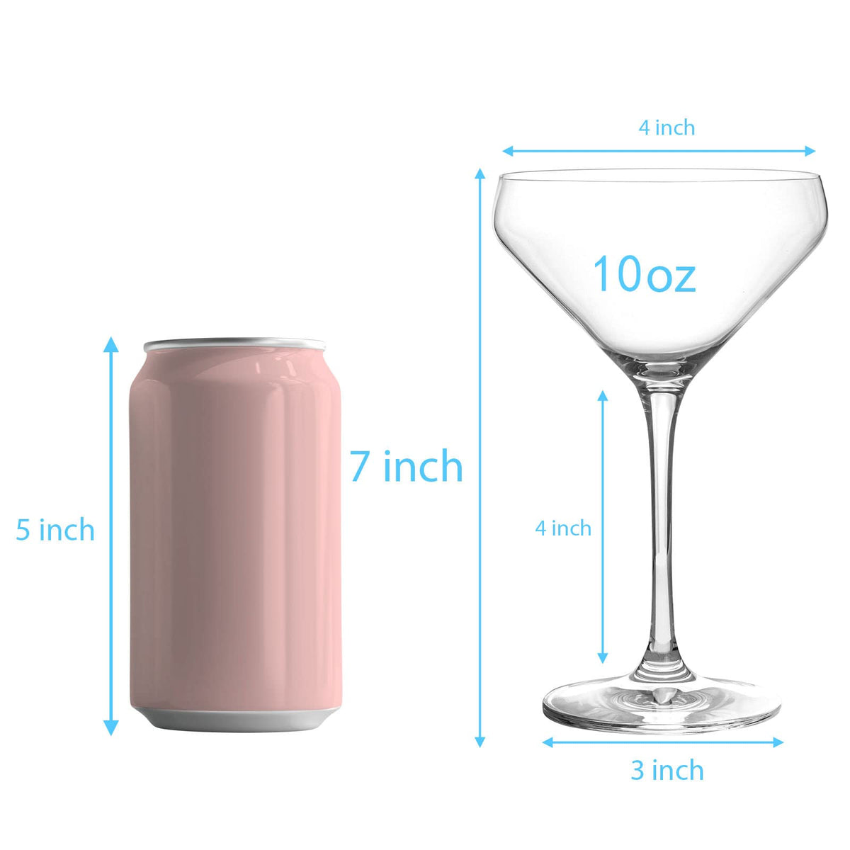 Clear 11 Ounce Set of 4 Cocktail Glasses C164