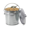6 Gallon Galvanized Steel Round Trash Can with Locking Lid R445776
