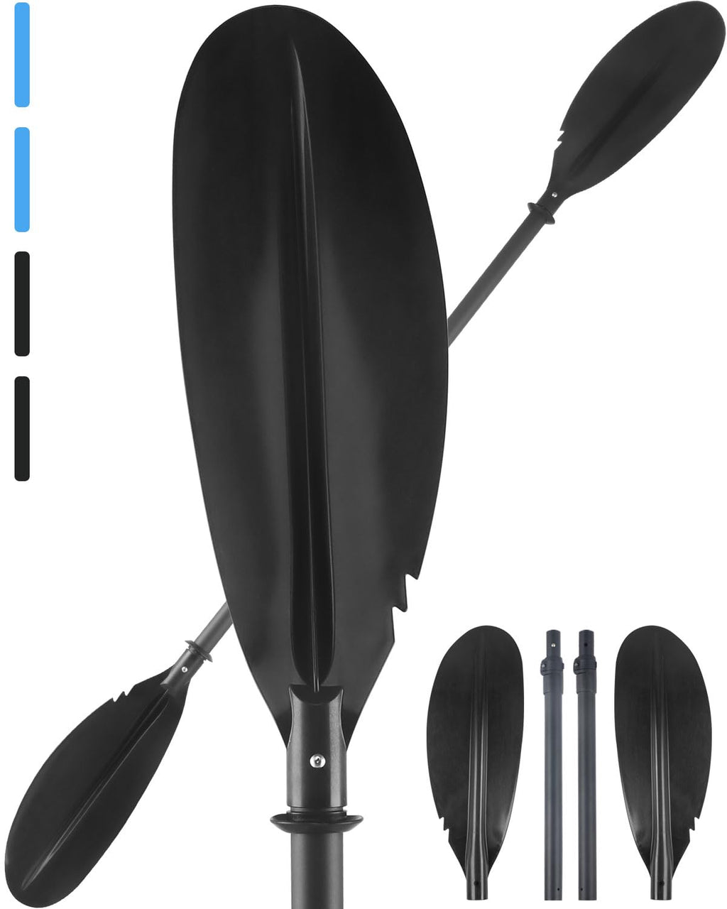 Kayak Paddles with Paddle Leash, 70in-97in Lightweight Paddling Blades N9107