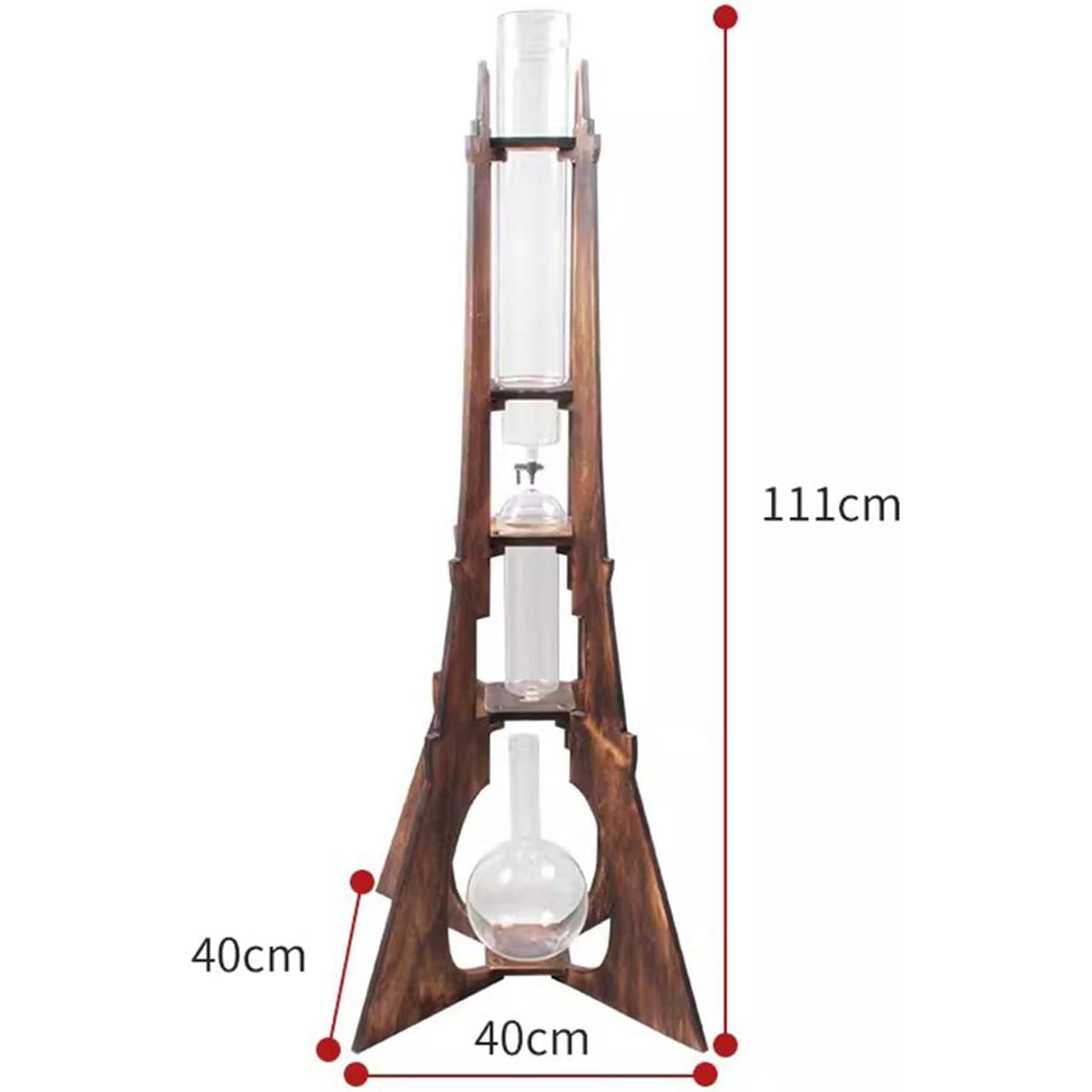 Cold Brew Drip Tower with Stainless Steel Adjustable Valve L335
