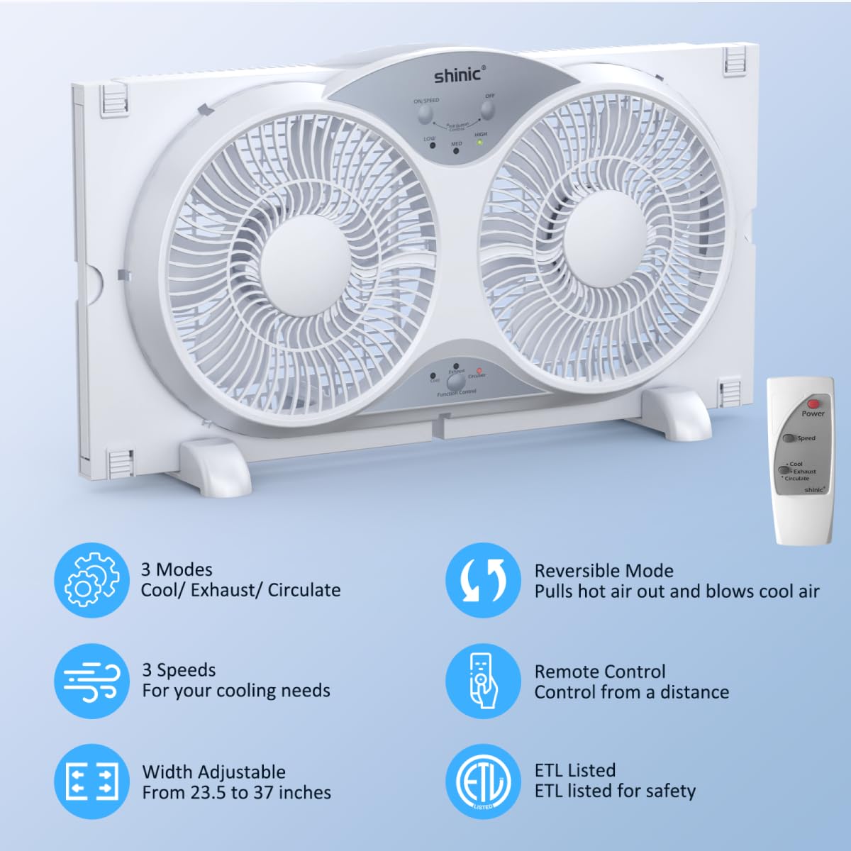 9" Reversible 3-Speed Window Fan B79113