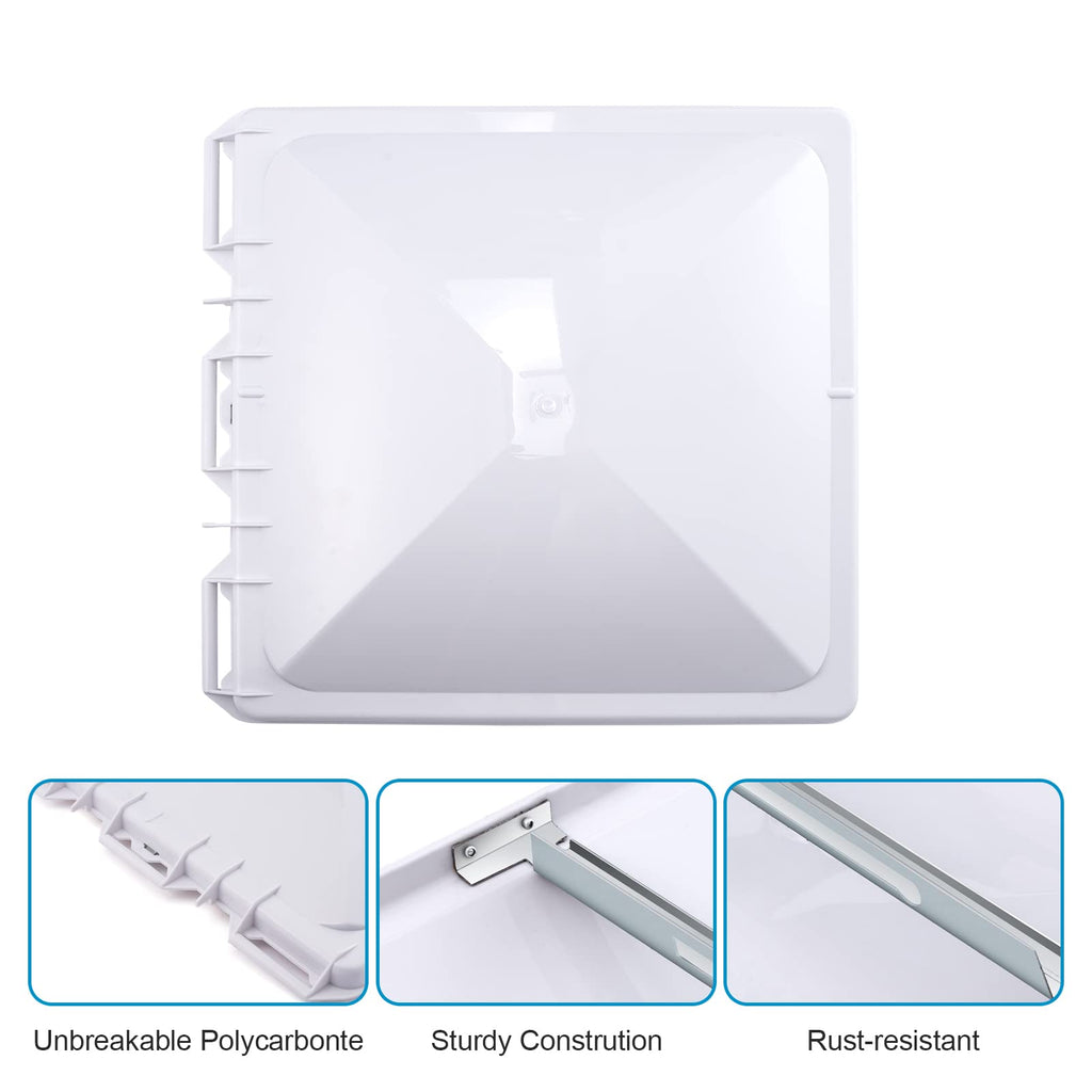 White 13 x13 inch RV Roof Vent Cover Replacement N132