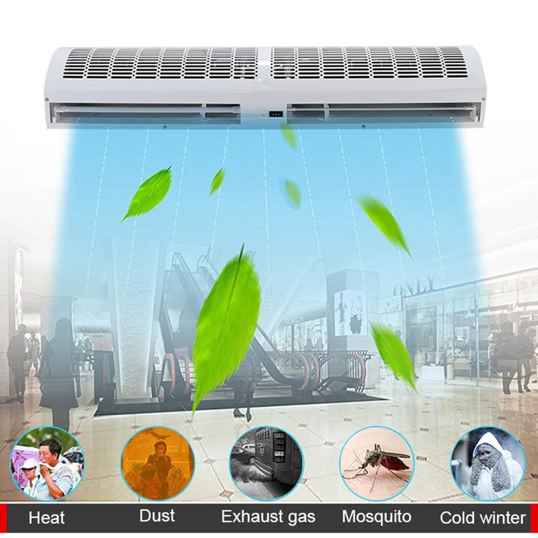 Over Door Air Curtain 60cm 2 Wind Speeds Remote Control G158605