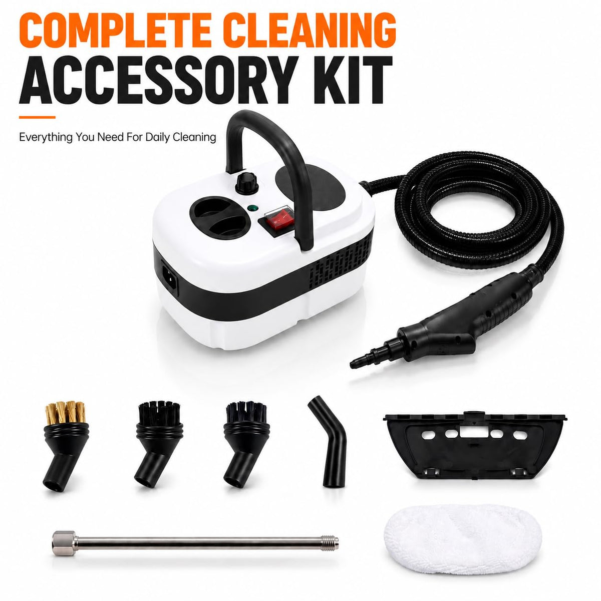 Handheld Steam Cleaner with 10-Piece Accessory Kit I8343