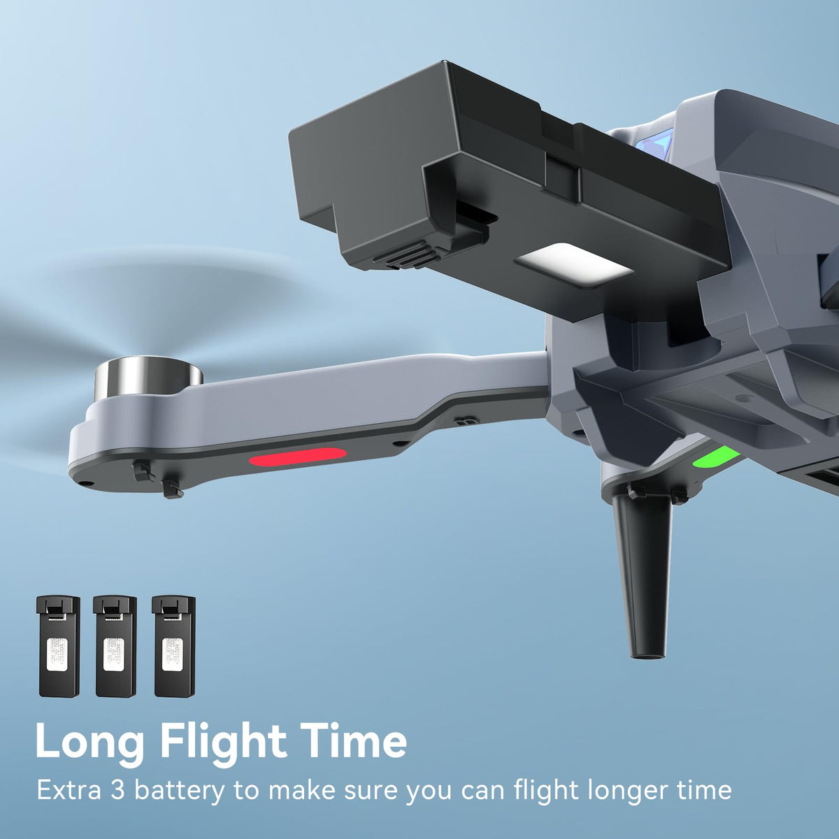 Foldable Mini Drone with Camera 1080P, 3 Batteries Q582