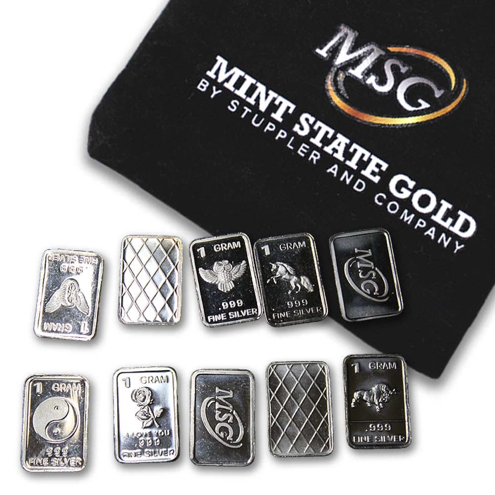 .999 Pure Silver Bars with Jewelry Pouch R2361