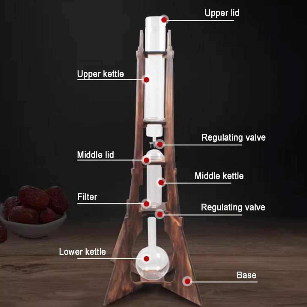 Cold Brew Drip Tower with Stainless Steel Adjustable Valve L335