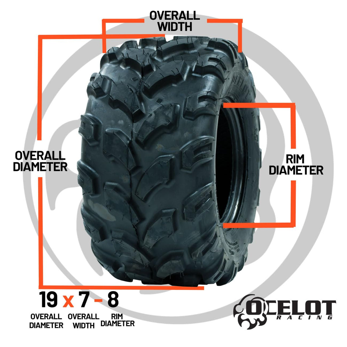 19x7-8 4-Ply Tubeless ATV/UTV Tires N59103