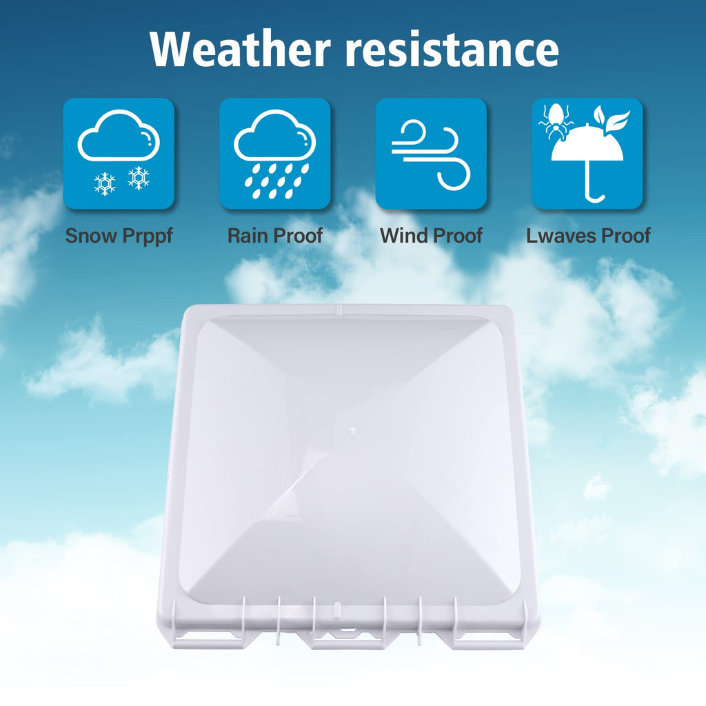 White 13 x13 inch RV Roof Vent Cover Replacement N132