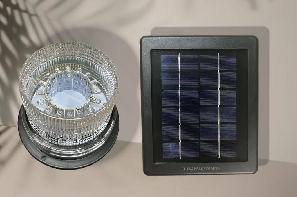 Solar Powered LED Revolving Beacon for Lawn Lighthouses H767