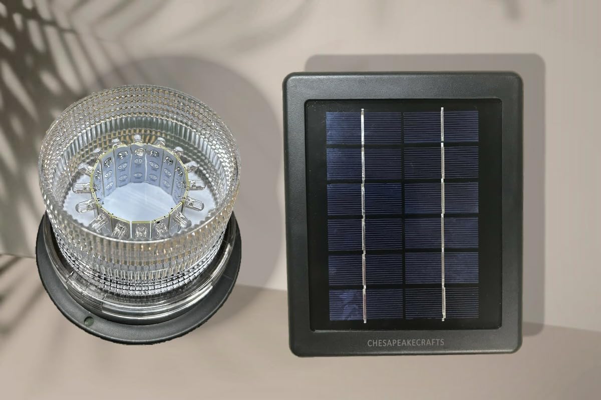 Solar Powered LED Revolving Beacon for Lawn Lighthouses H767