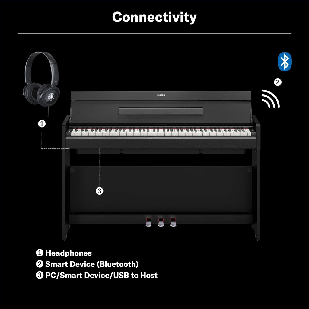 White 88-Key Weighted Digital Piano with 3-Pedal Unit P66612