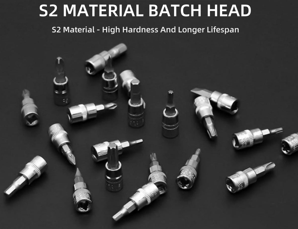 46 Pieces Mechanic Tool Kit 1/4” Ratchet Socket Wrench Set with Storage Case E23801