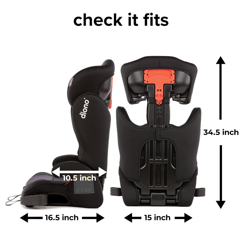 2-in-1 Belt Positioning Booster Seat, High-Back to Backless, Black Q9916