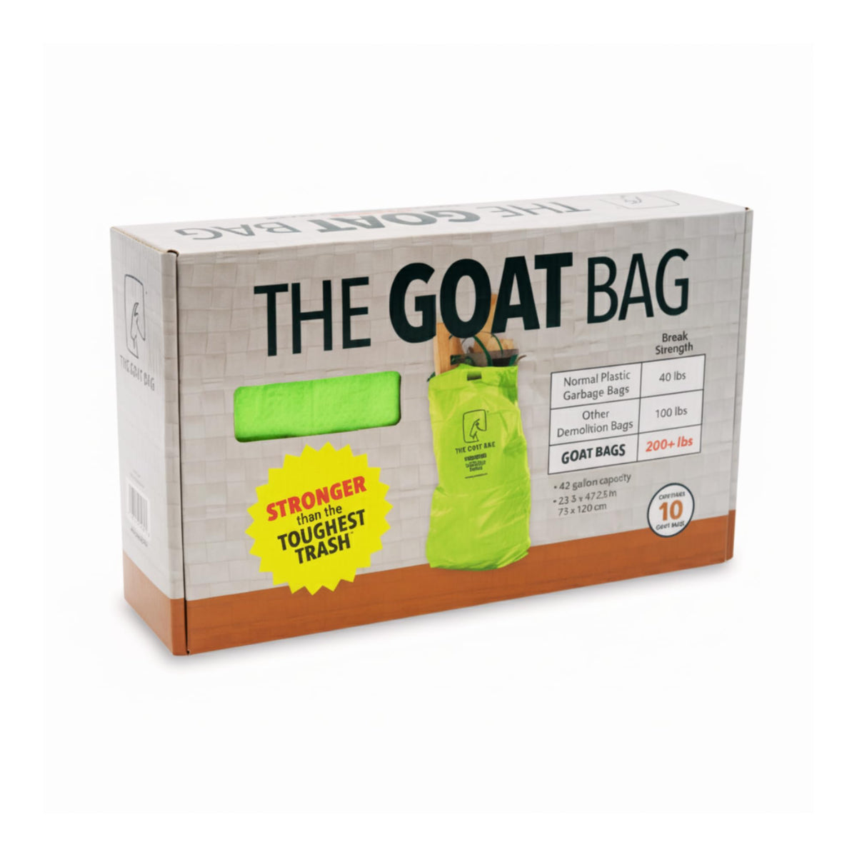 Heavy Duty 42-Gallon Reusable Polypropylene Contractor Bags 10-Pack Z7405