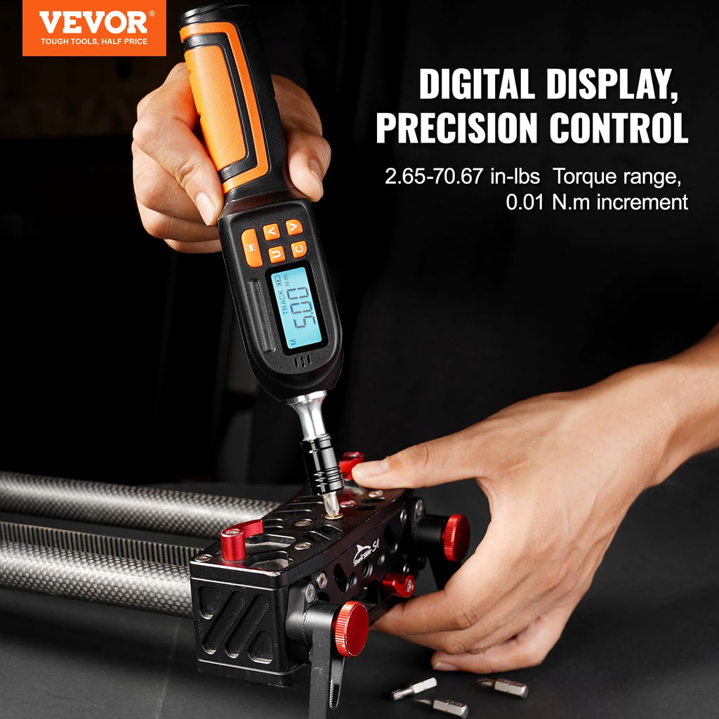 1/4" Drive Digital Torque Screwdriver with LCD, Bits & Case G4263