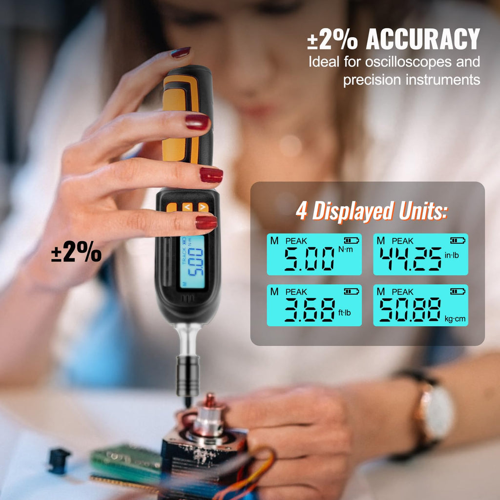 1/4" Drive Digital Torque Screwdriver with LCD, Bits & Case G4263
