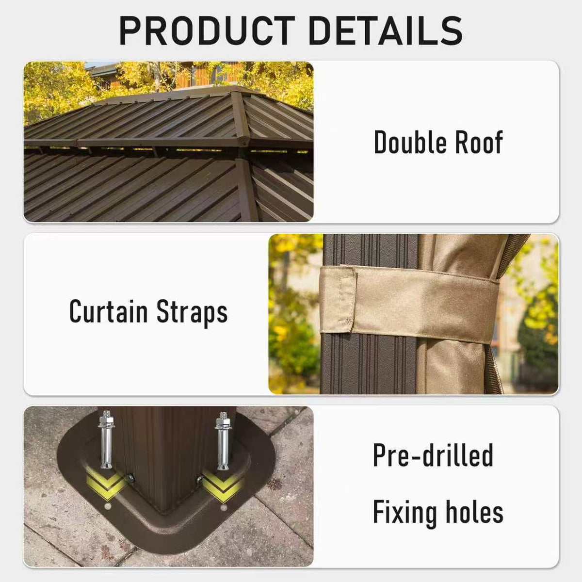 10'X14' Metal Outdoor Gazebo H216