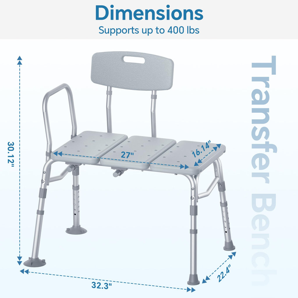 Tub Transfer Bench with Backrest T211835
