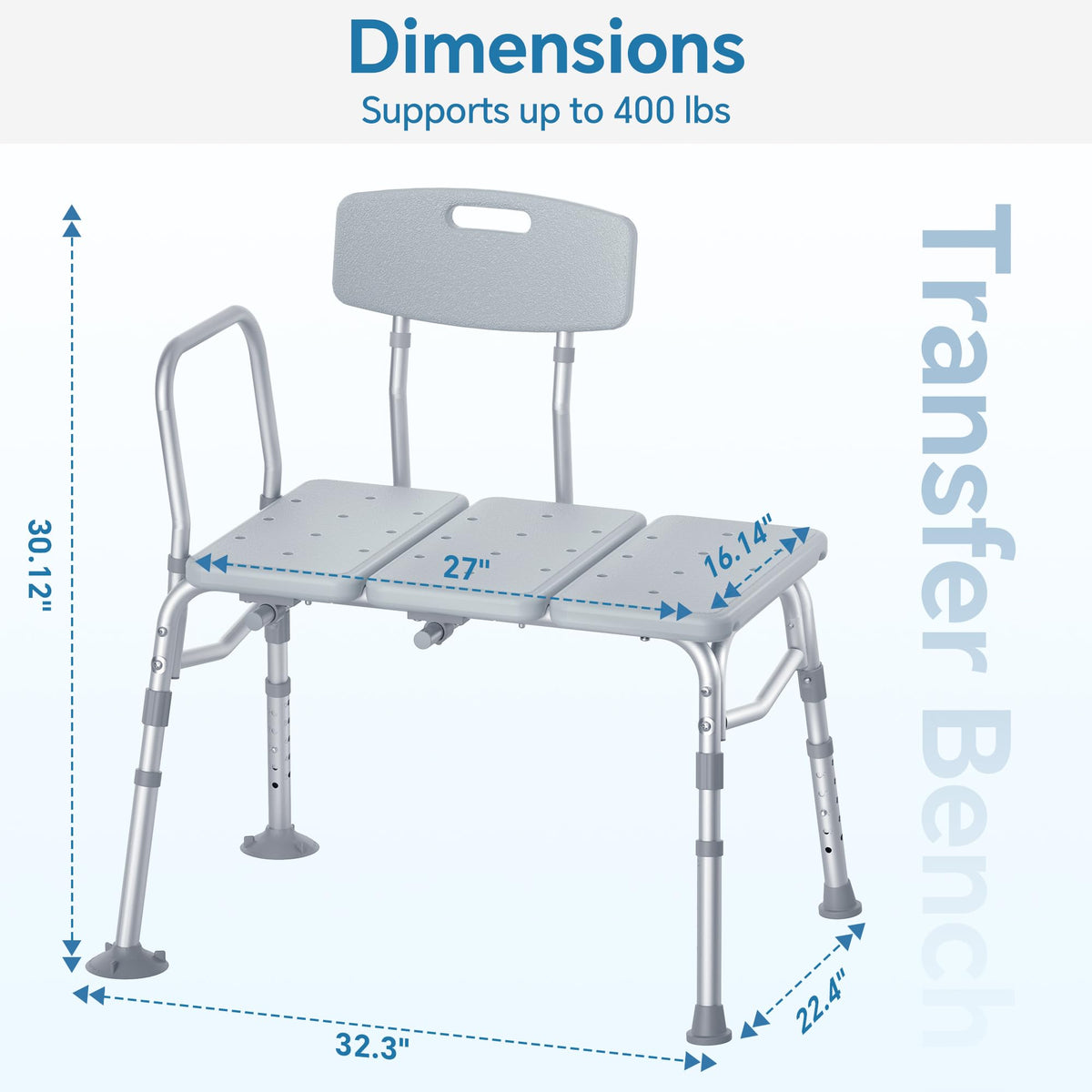 Tub Transfer Bench with Backrest T211835