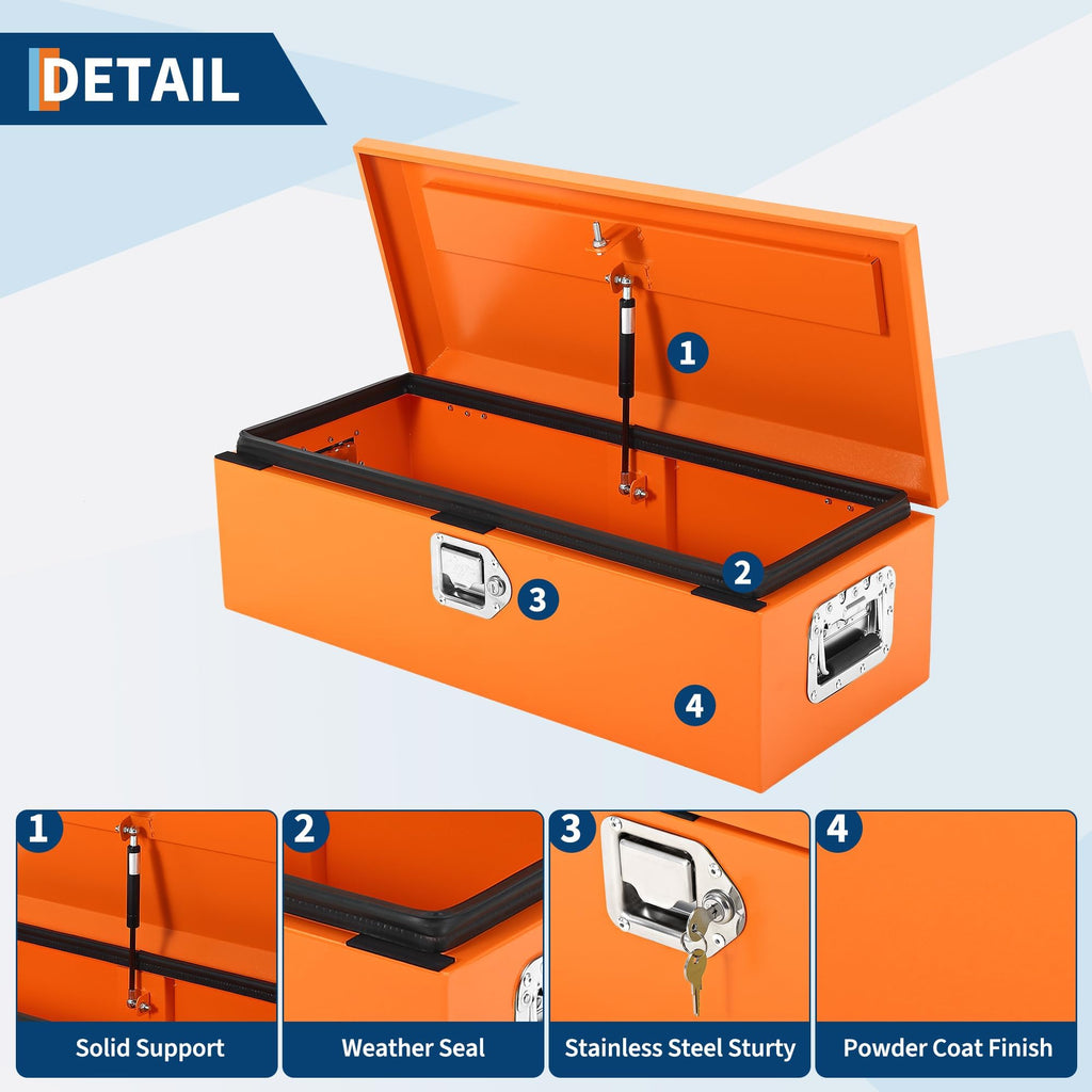 Heavy Duty Lockable Steel & Aluminum Truck Bed Tool Box R51996