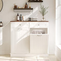 White Tilt Out Trash Can Cabinet I2000