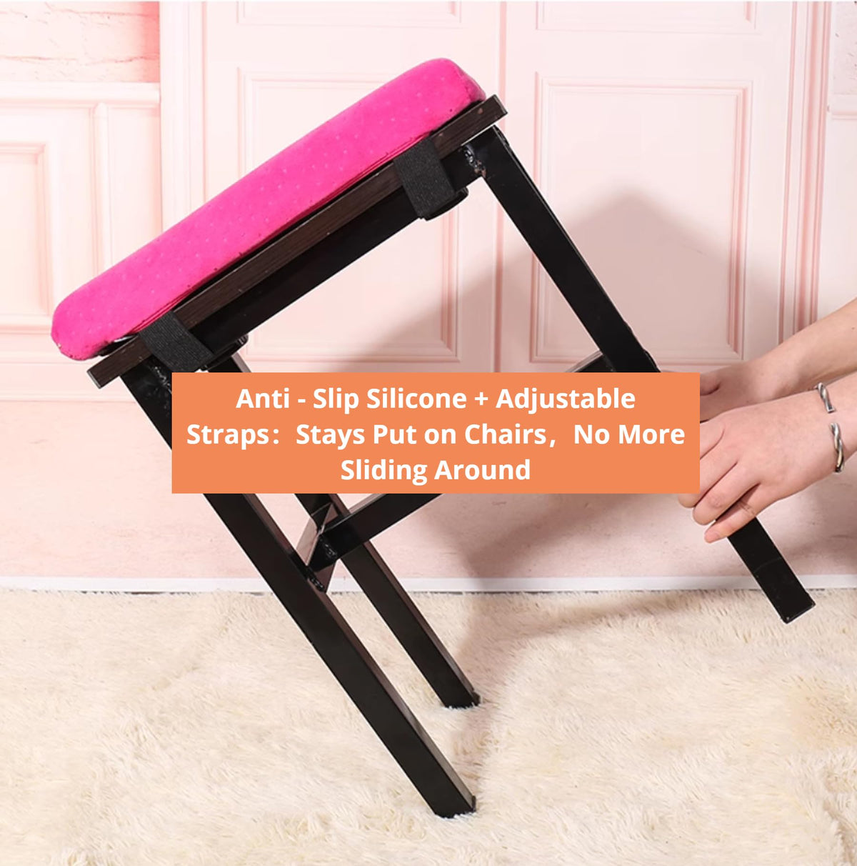 Memory Foam Chair Cushion with Strap Ties Z817415