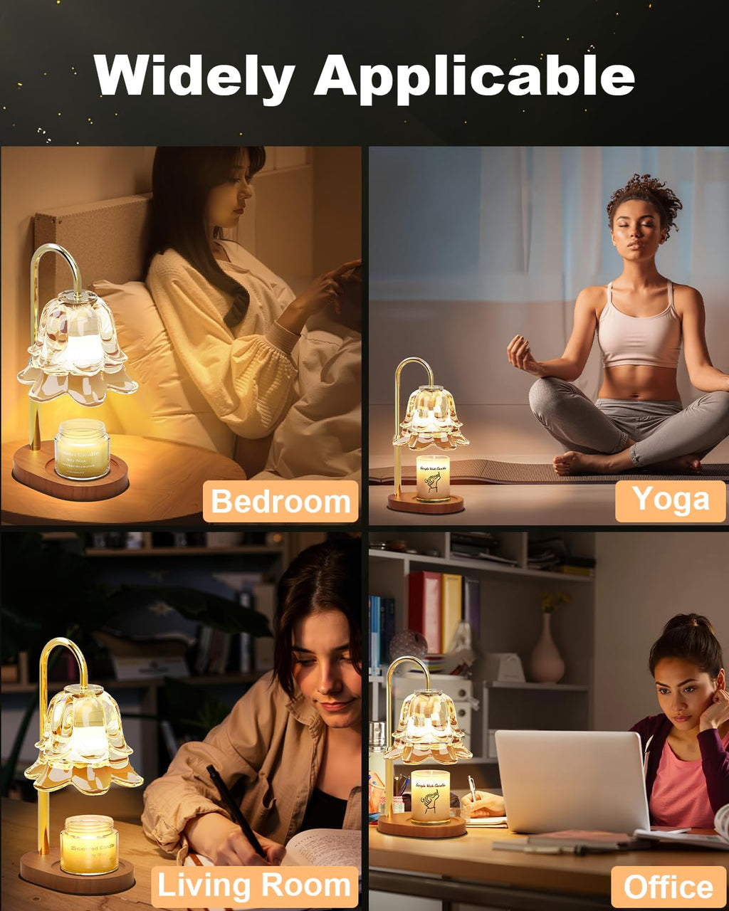 Dimmable Height Adjustable Candle Warmer Lamp with Timer I14226