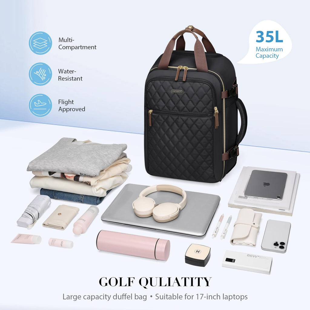 Black Rolling Laptop Backpack with Wheels Z6715