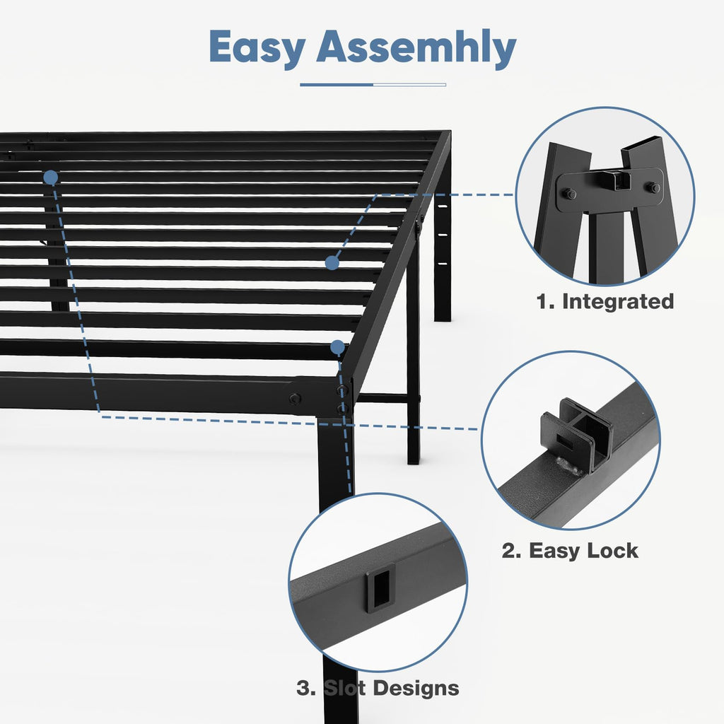 18" Heavy Duty Metal Queen Bed Frame O7179
