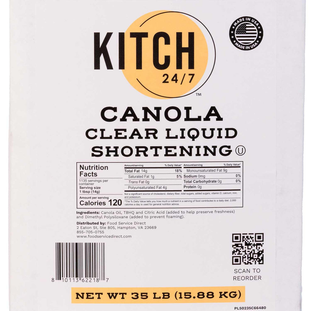 Canola Clear Liquid Shortening 35 lb Bulk Z89405