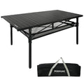 Large Folding Aluminum Camping Table with Storage and Carry Bag S457979