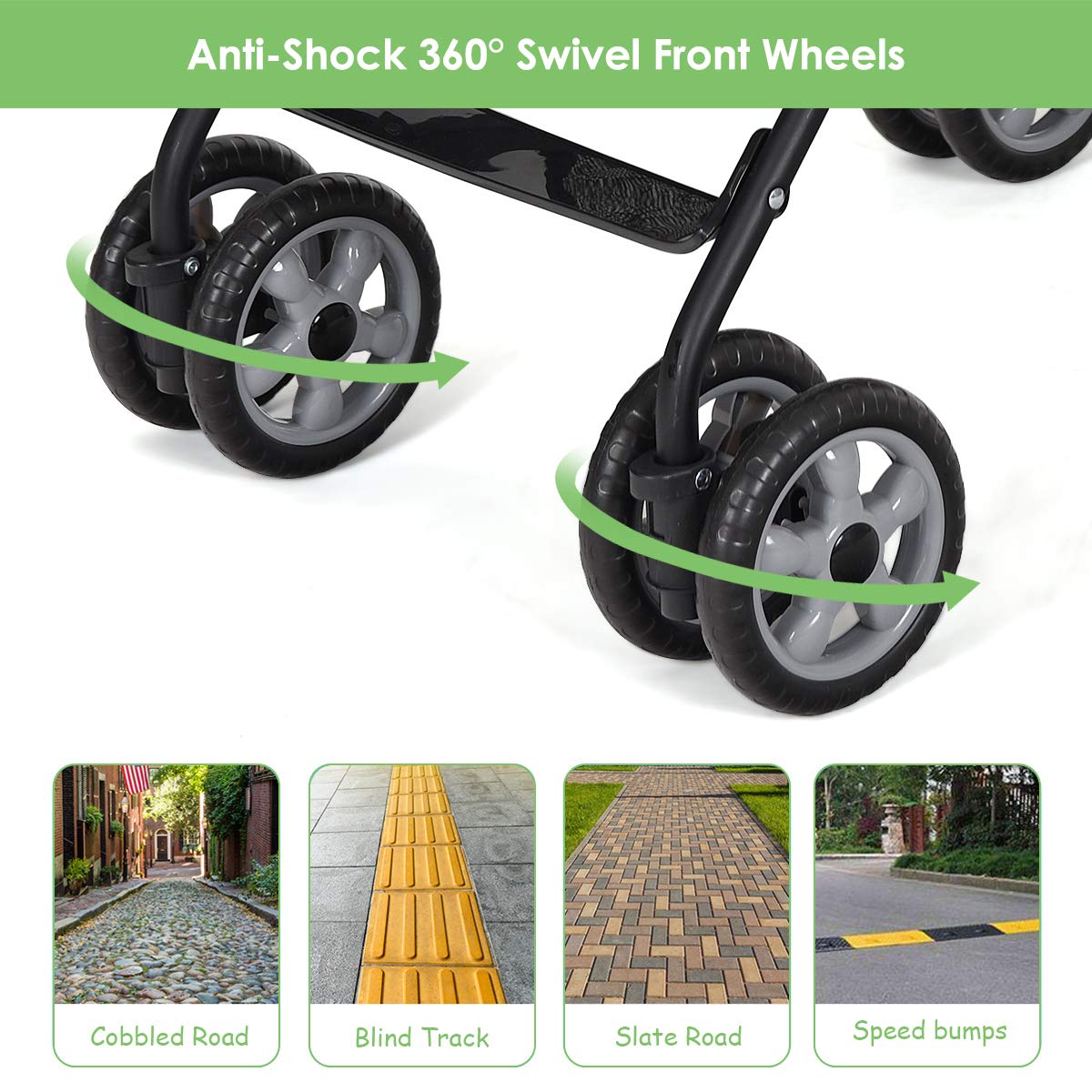 Lightweight Compact Travel Stroller Green E65038