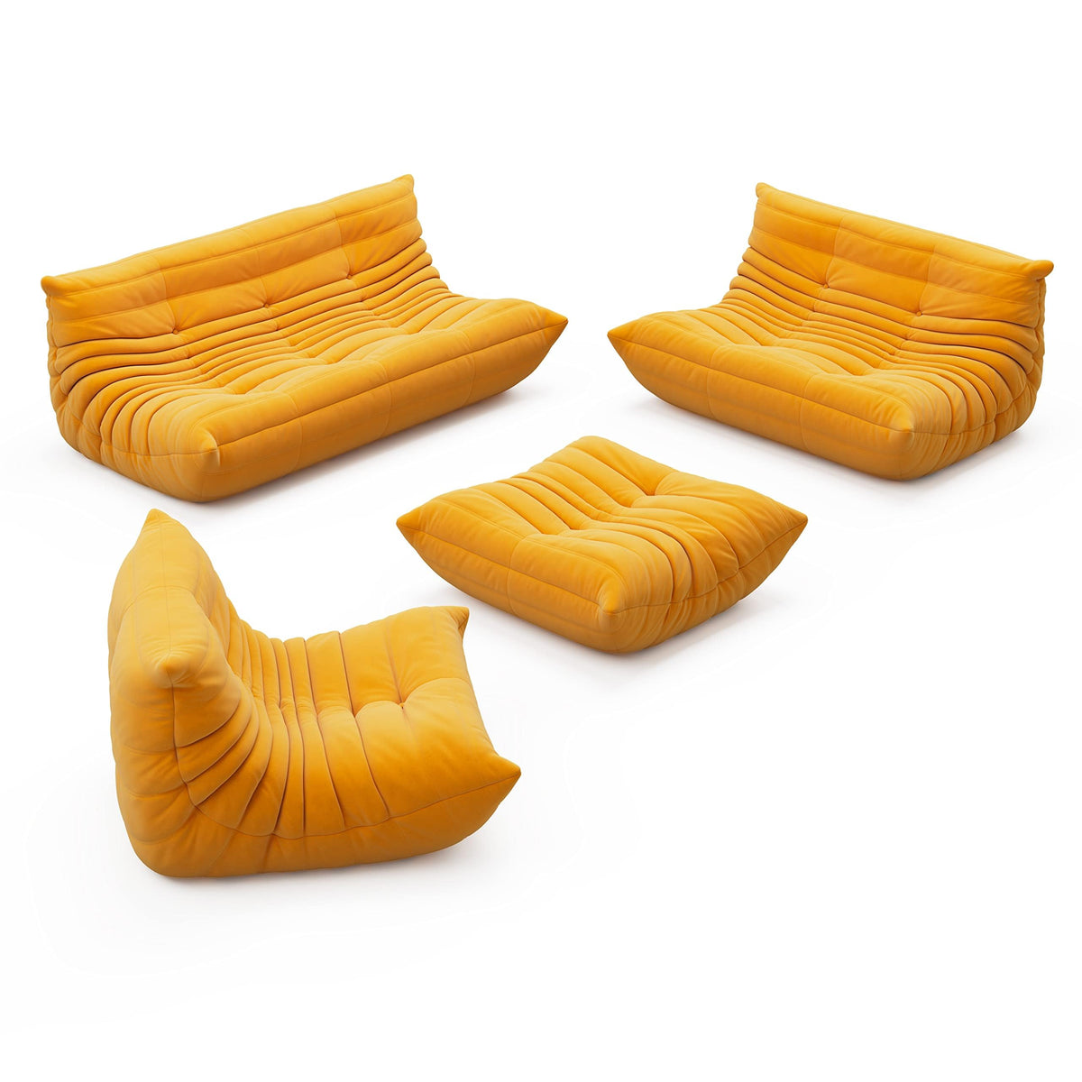 3-Seater Memory Foam Suede Bean Bag Chair D64043