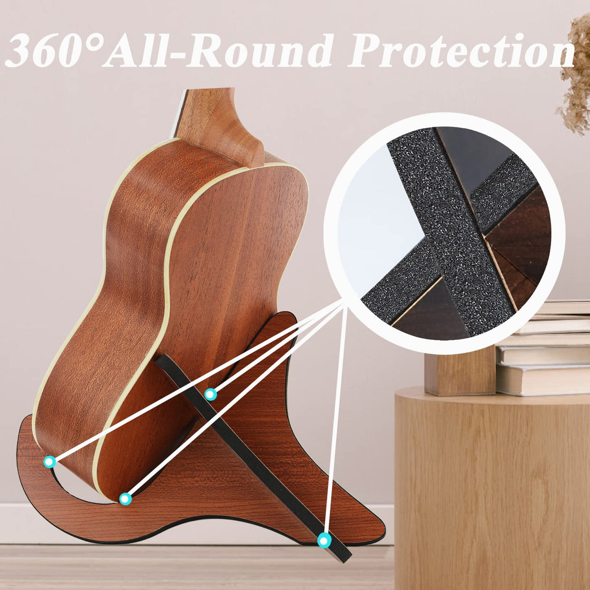 Folding Wood Ukulele Stand K116589