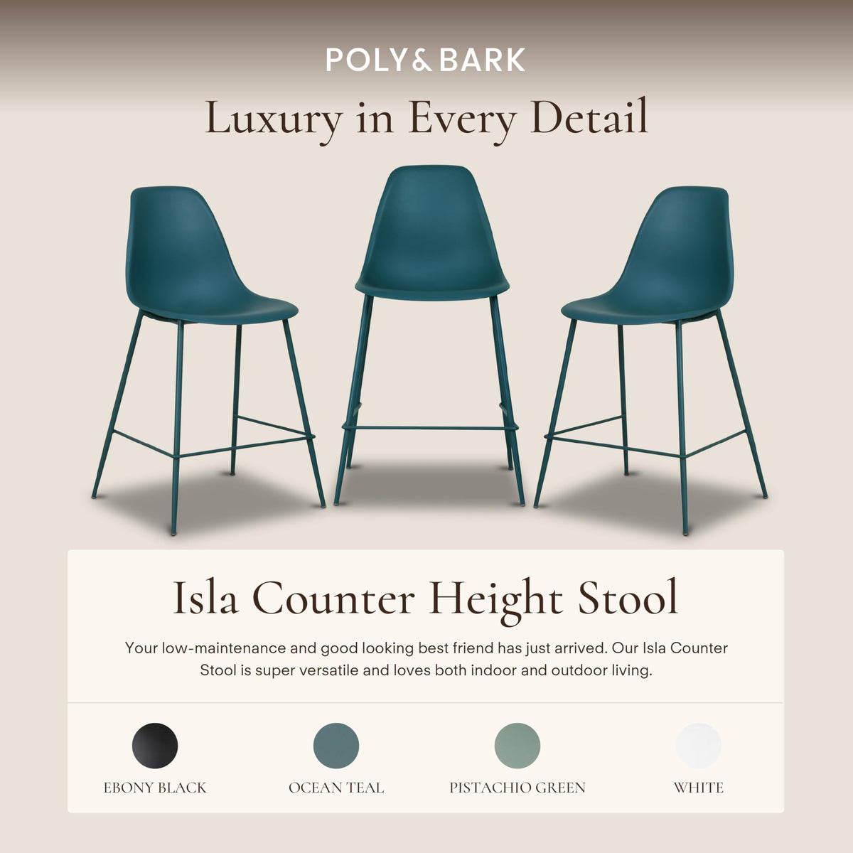 Set of 3 Counter Height Bar Stools H44757