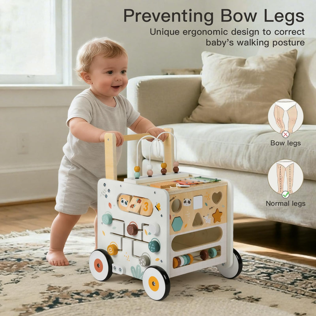 Wooden Baby Walker Activity Cube Push Walker C176