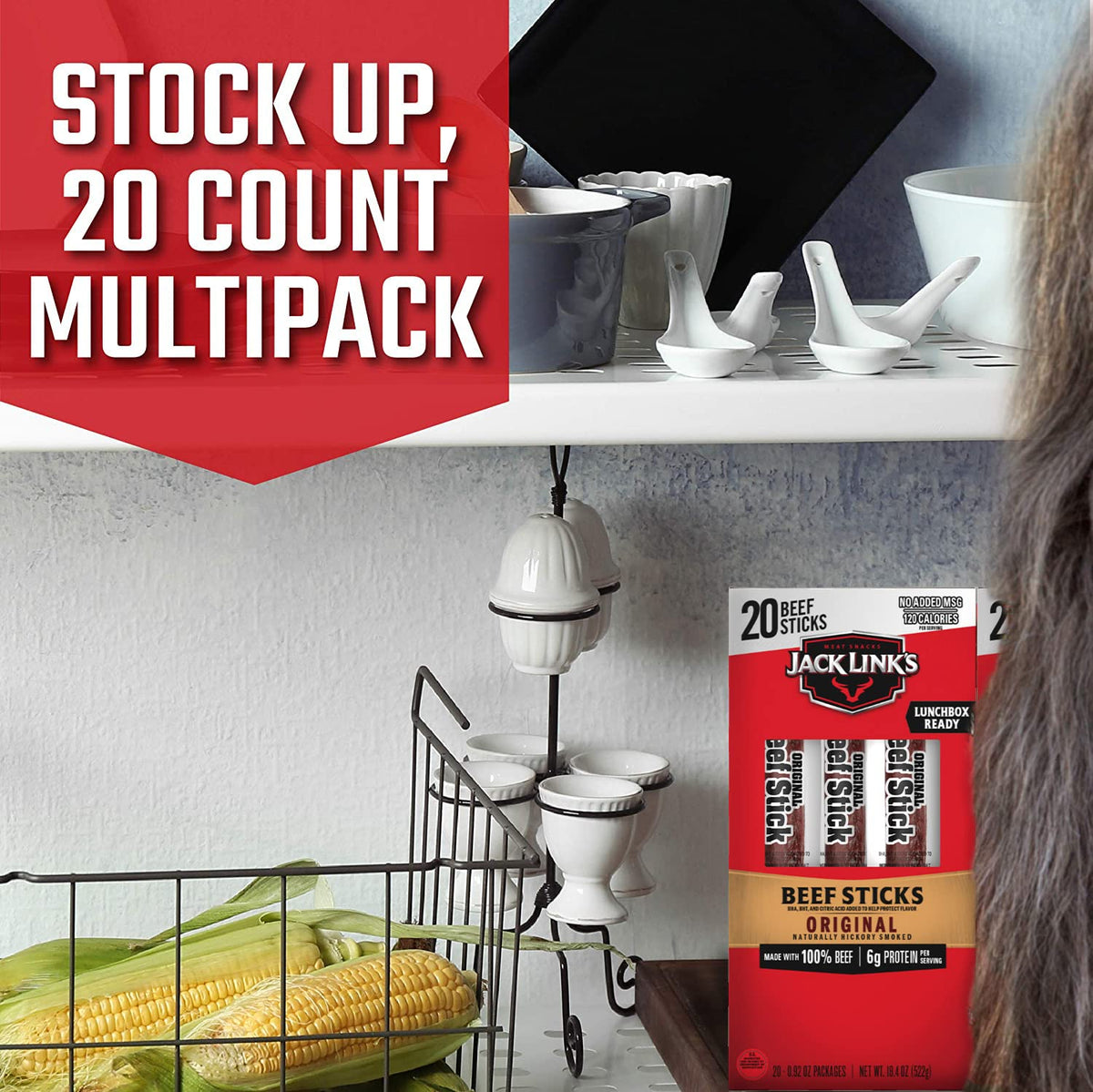 Beef Sticks 0.92 Oz 20 Count Pack of 40 R46609