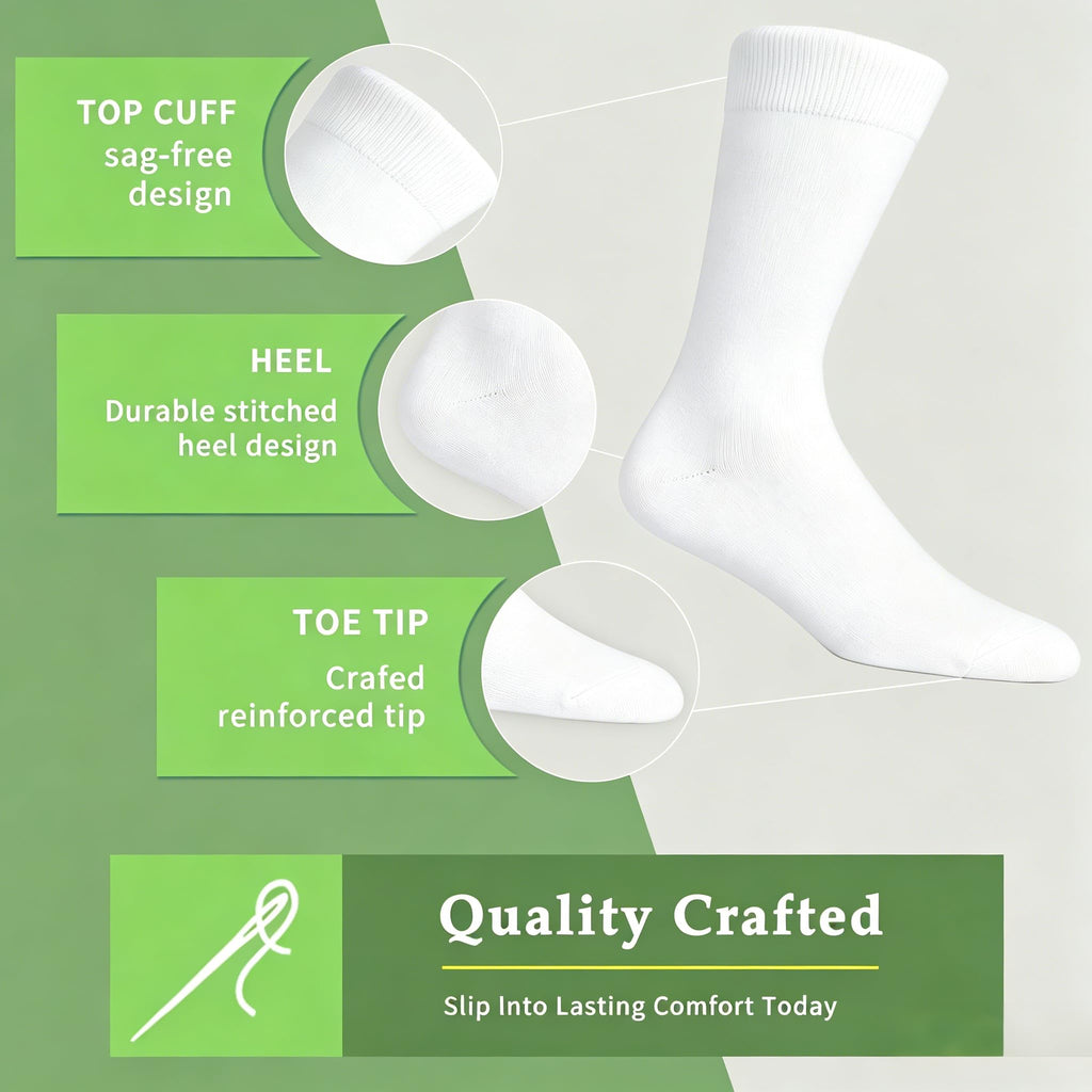Women's 6 Pairs Bamboo Viscose Crew Socks V681