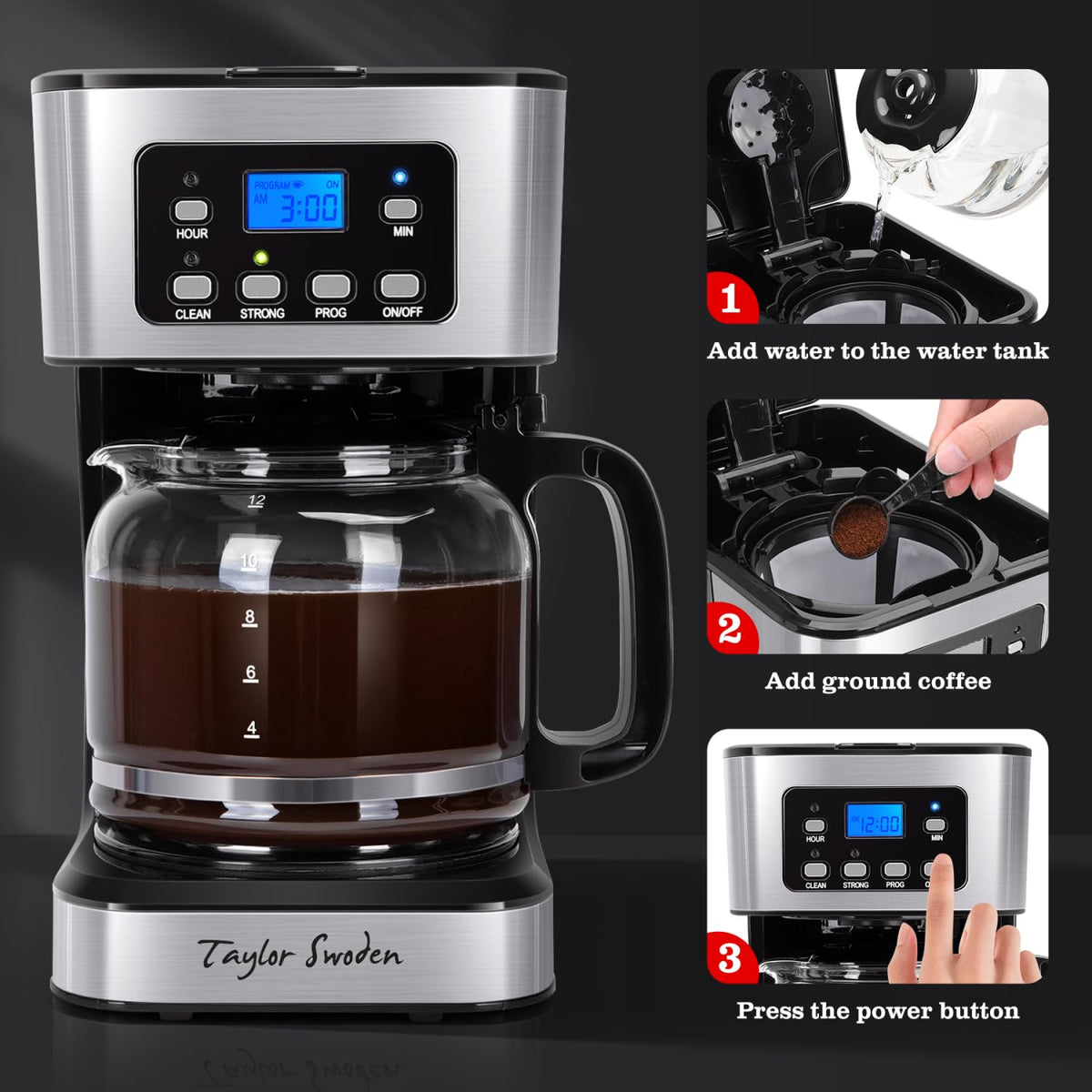 12-Cup Programmable Coffee Maker L717