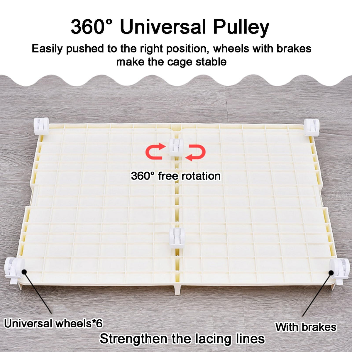 4 Tier Detachable Metal Wire Cat Cage with Double Drawer Tray W12863