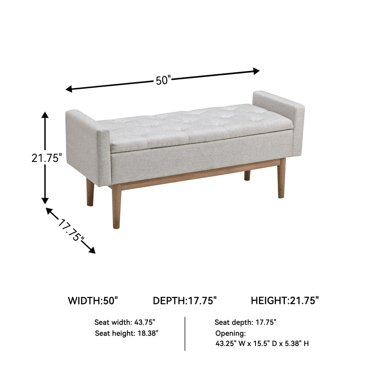 Upholstered Storage Bench Z5771