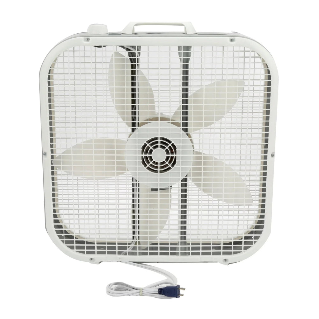 20" Classic Box Fan with 3 Speeds, White L965