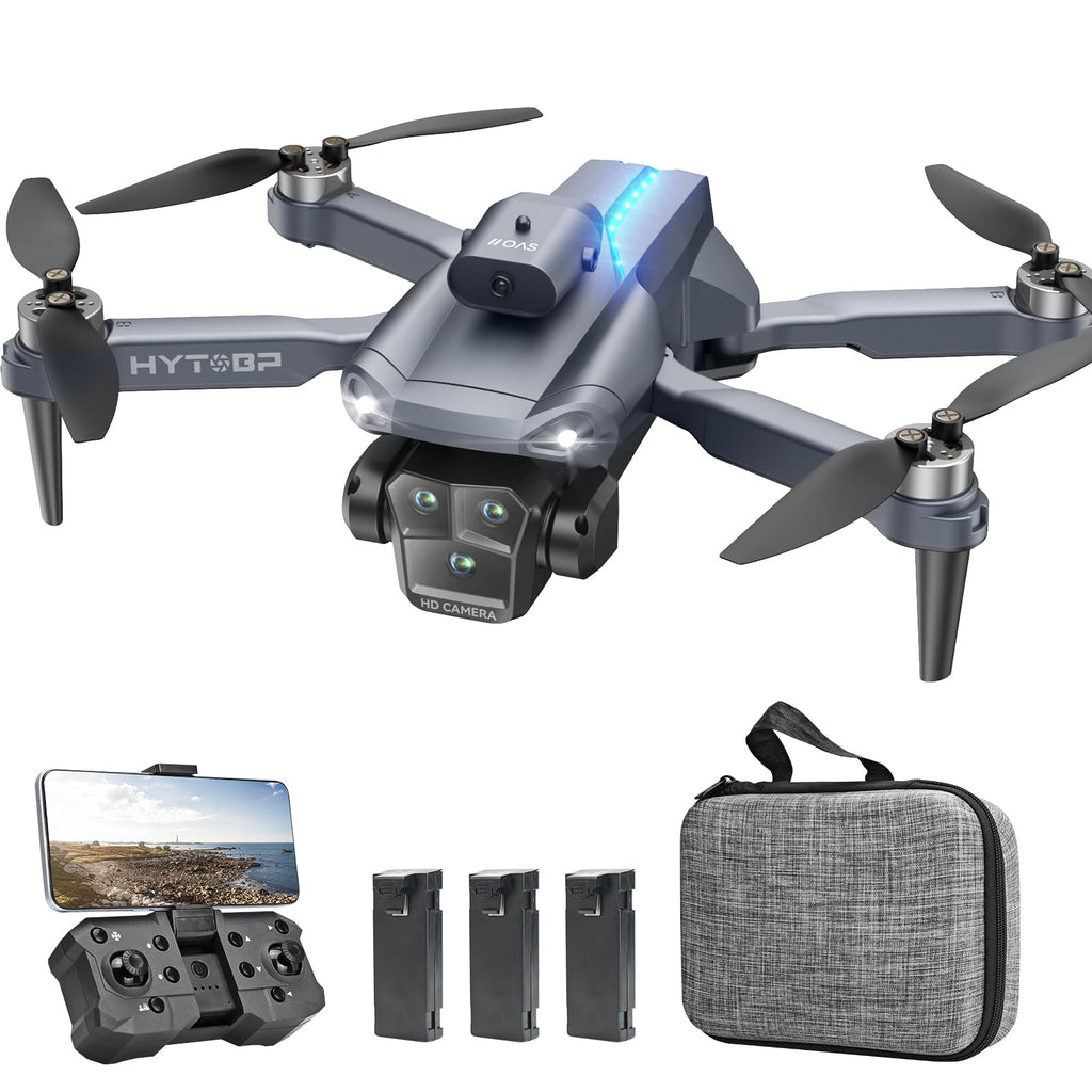 Foldable Mini Drone with Camera 1080P, 3 Batteries Q582