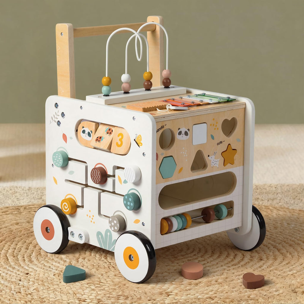 Wooden Baby Walker Activity Cube Push Walker C176