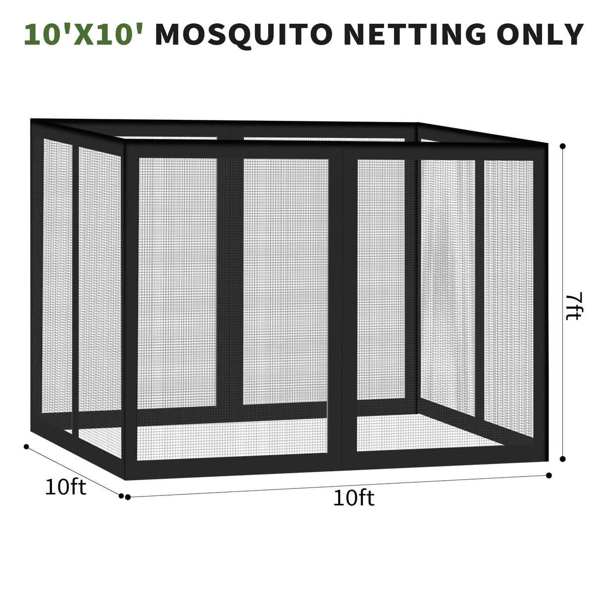 10' x 10' Pop Up Canopy Tent Replacement Mosquito Netting N532575